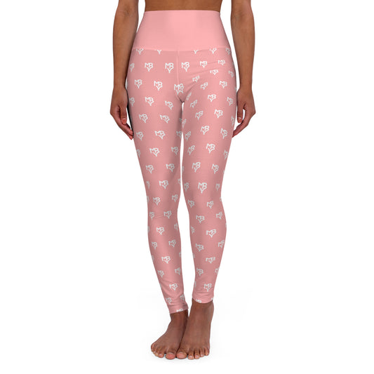 Sunset tones meet total freedom. With a clean white all-over logo pattern, this design blends soft beauty with daily strength. These leggings support your journey — whether you're pushing limits or reclaiming your pace.