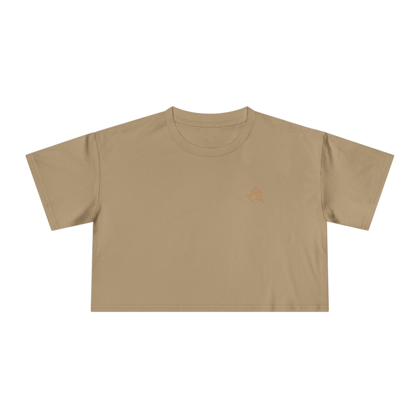 Earthtone Drop – Greens & Warm Neutrals: Trendy Women's Crop Tee