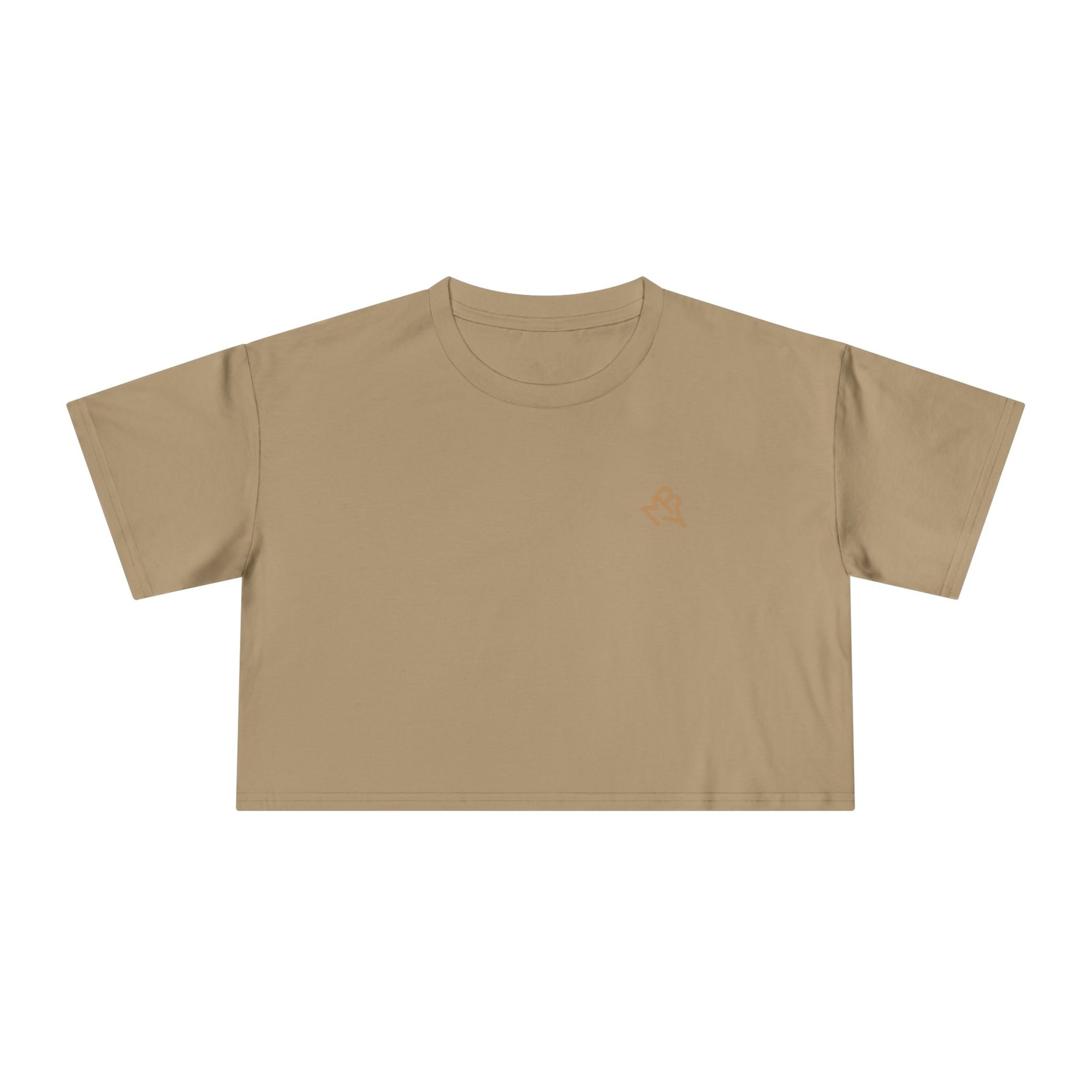 Earthtone Drop – Greens & Warm Neutrals: Trendy Women's Crop Tee