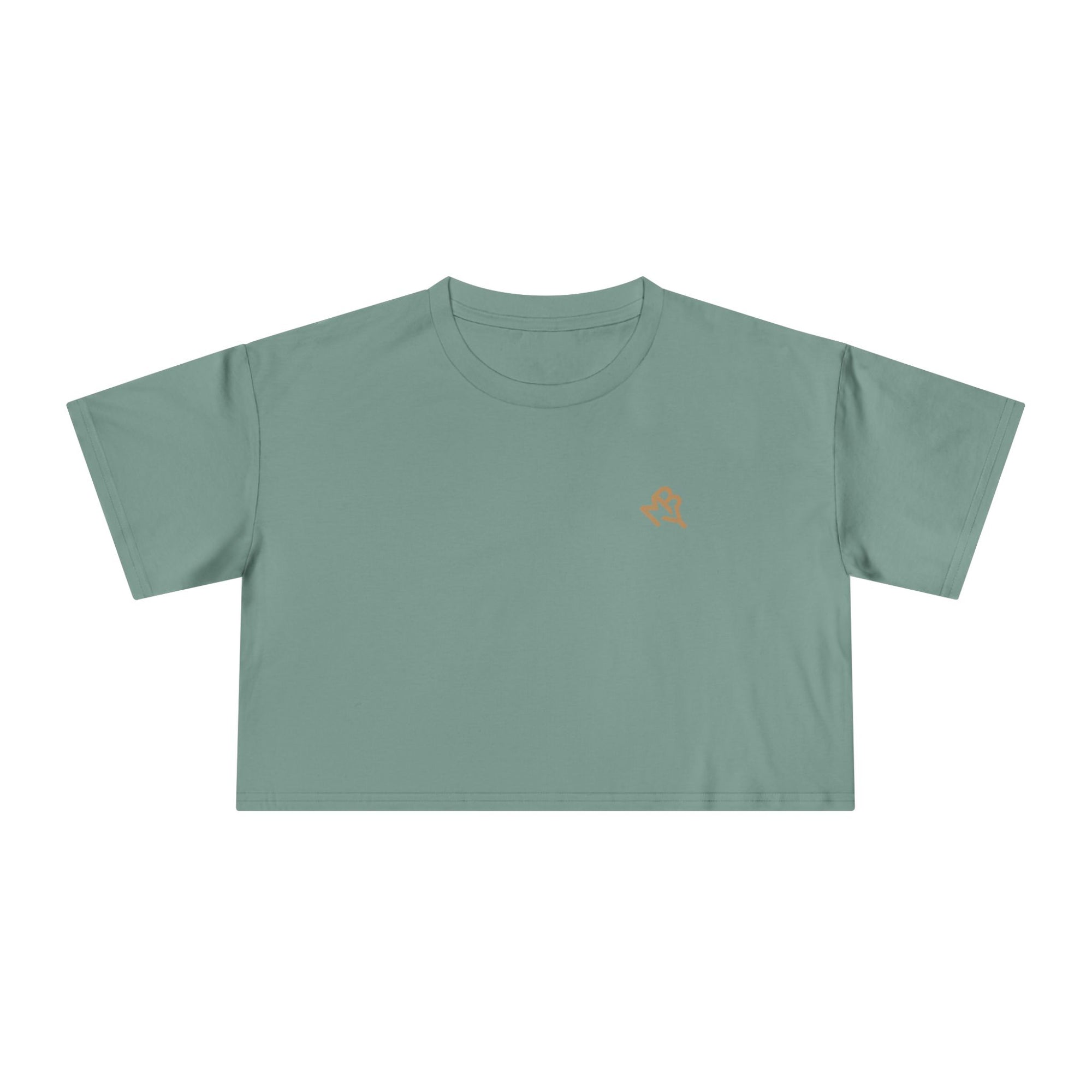 Earthtone Drop – Greens & Warm Neutrals: Trendy Women's Crop Tee