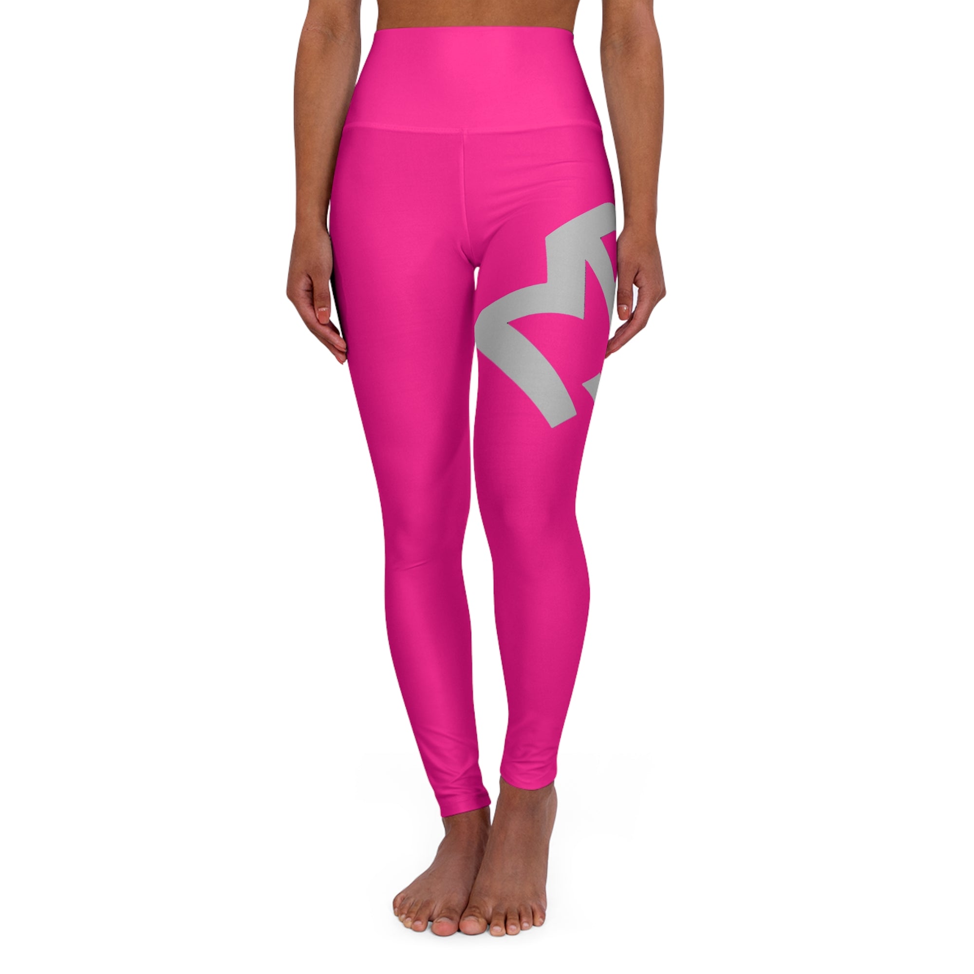 Make an entrance in bold hot pink and chrome silver. These leggings don’t whisper — they announce your energy. Built to move fast and shine bright, this fit says: you're electric, you're unapologetic, you're Made By You.