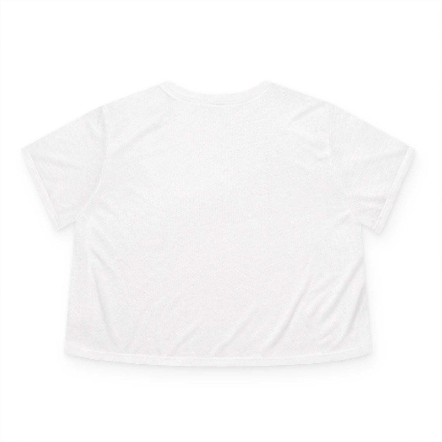 Women's Flowy Cropped Tee - Casual Summer Top, Beachwear, Graphic Tee, Relaxed Fit Shirt, Everyday Style