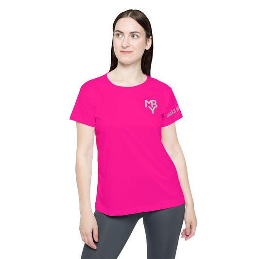 Women's Sports Jersey - Vibrant Workout Tee, Fitness Apparel, Gym Shirt, Activewear, Gift for Her